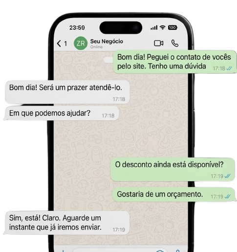 Chat no WhatsApp ZapRespondeAí